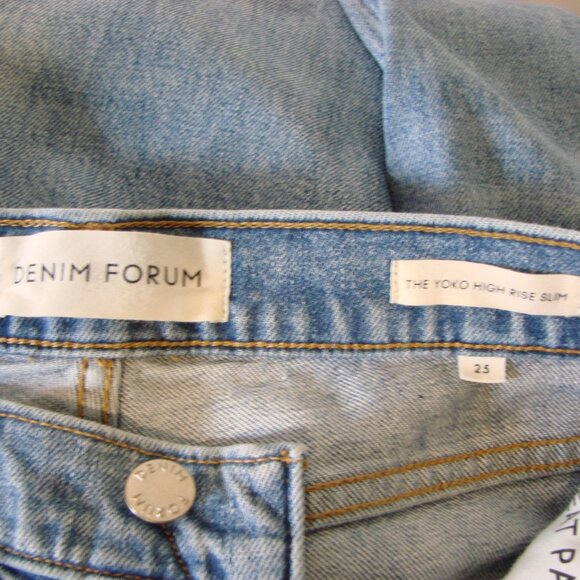 Aritzia Denim Forum Yoko High Rise Slim Jeans Organic Cotton Size 25 - Picture 5 of 16